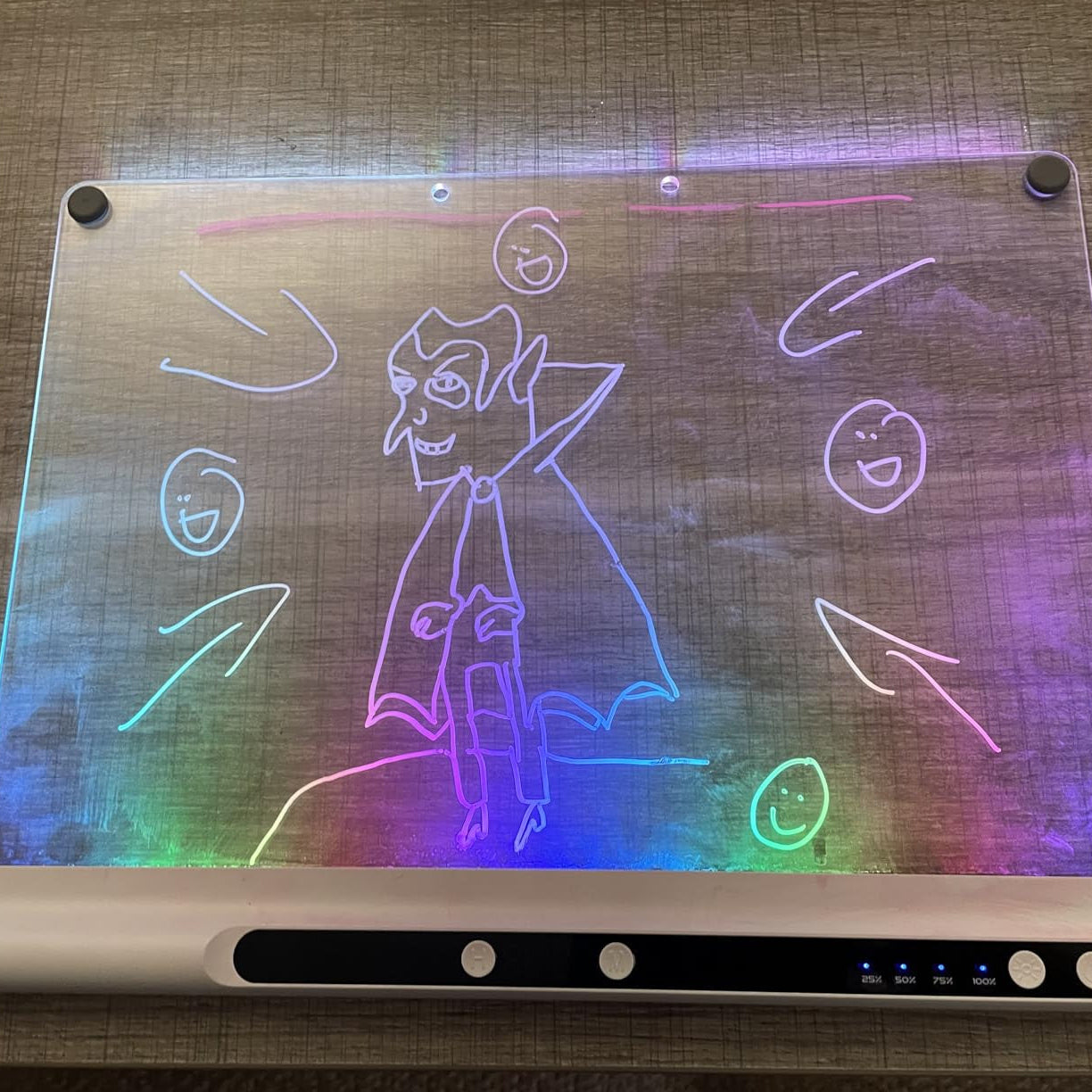 Geokay GlowPro 16-inch LED Drawing Board for kids drawing, creative play, family fun, and gift giving