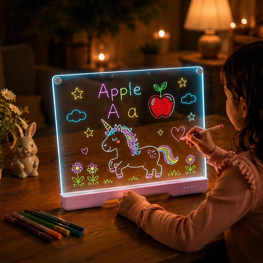 Let Easter Be More Than Just Eggs - Spring Family Lit By the Geokay LED Drawing Board