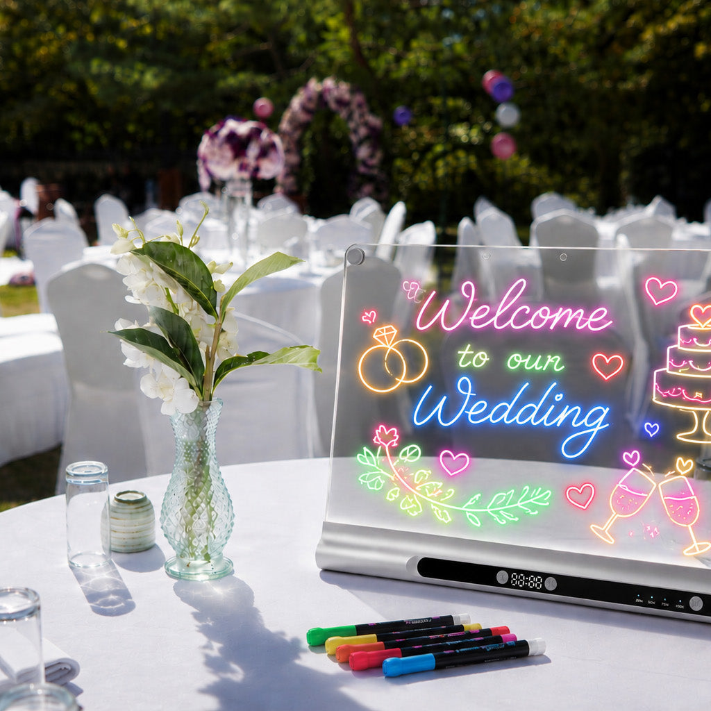 GEOKAY GlowPro 16-inch led drawing board as a wedding note board