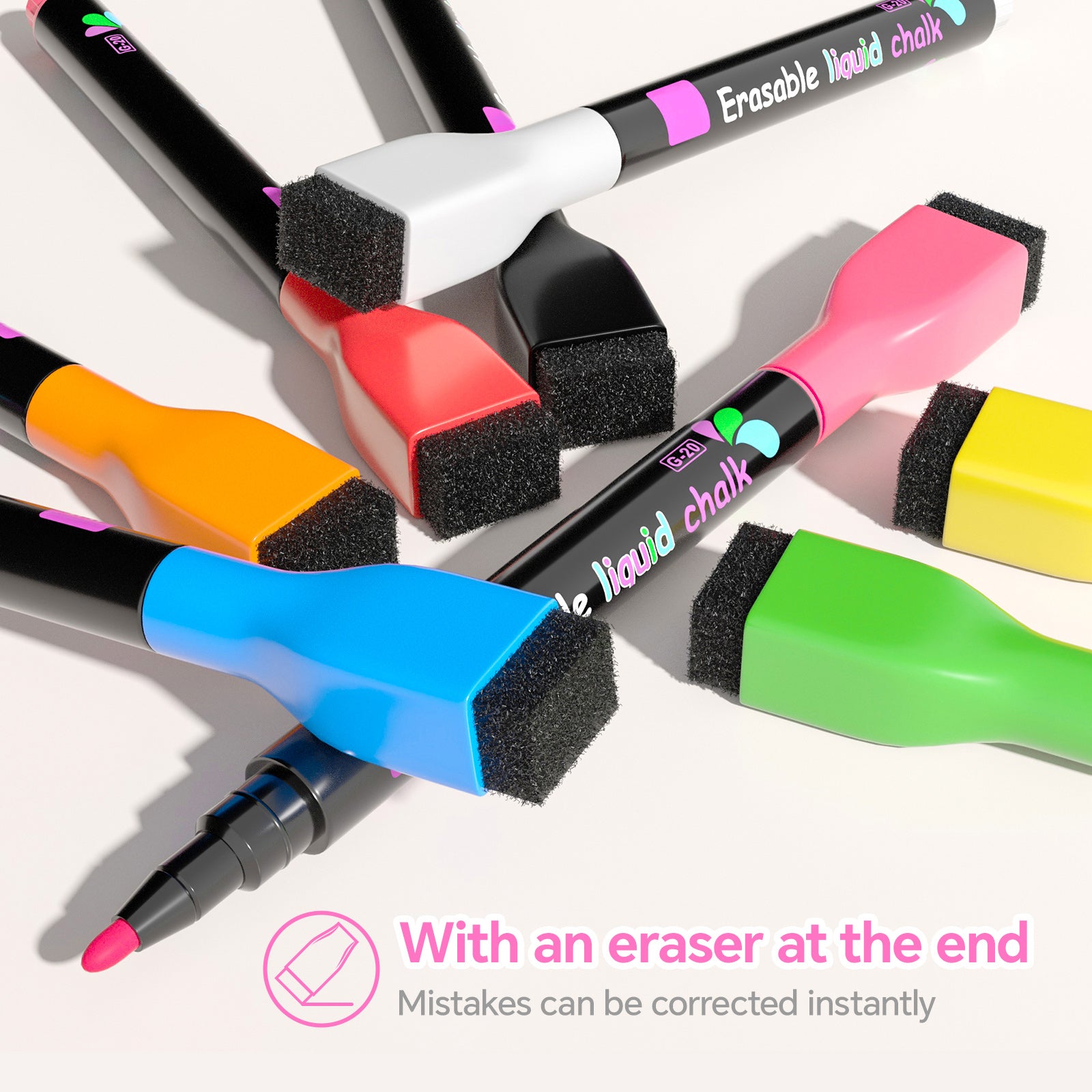 Geokay 8 Vibrant Liquid Chalk Markers