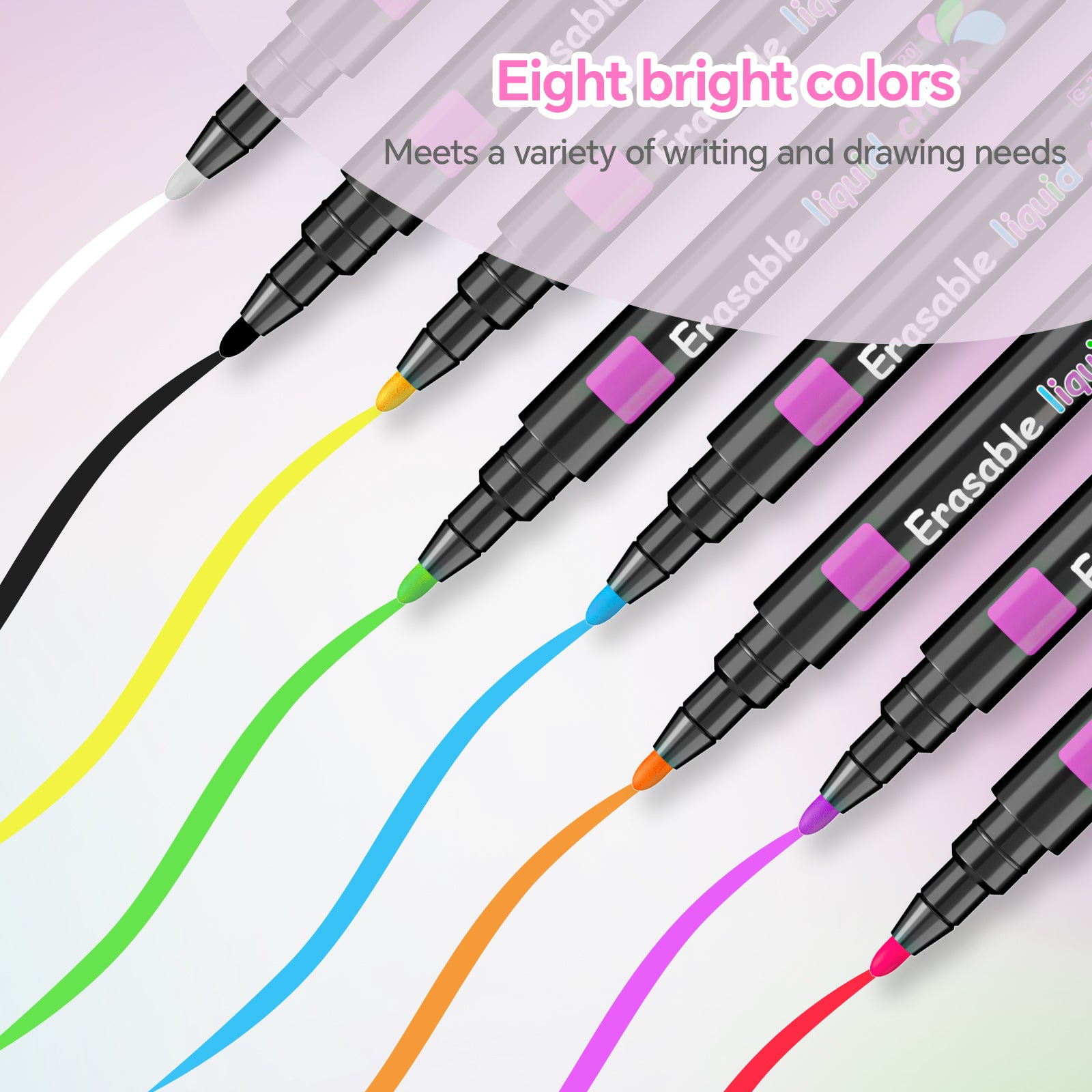 Geokay 8 Vibrant Liquid Chalk Markers