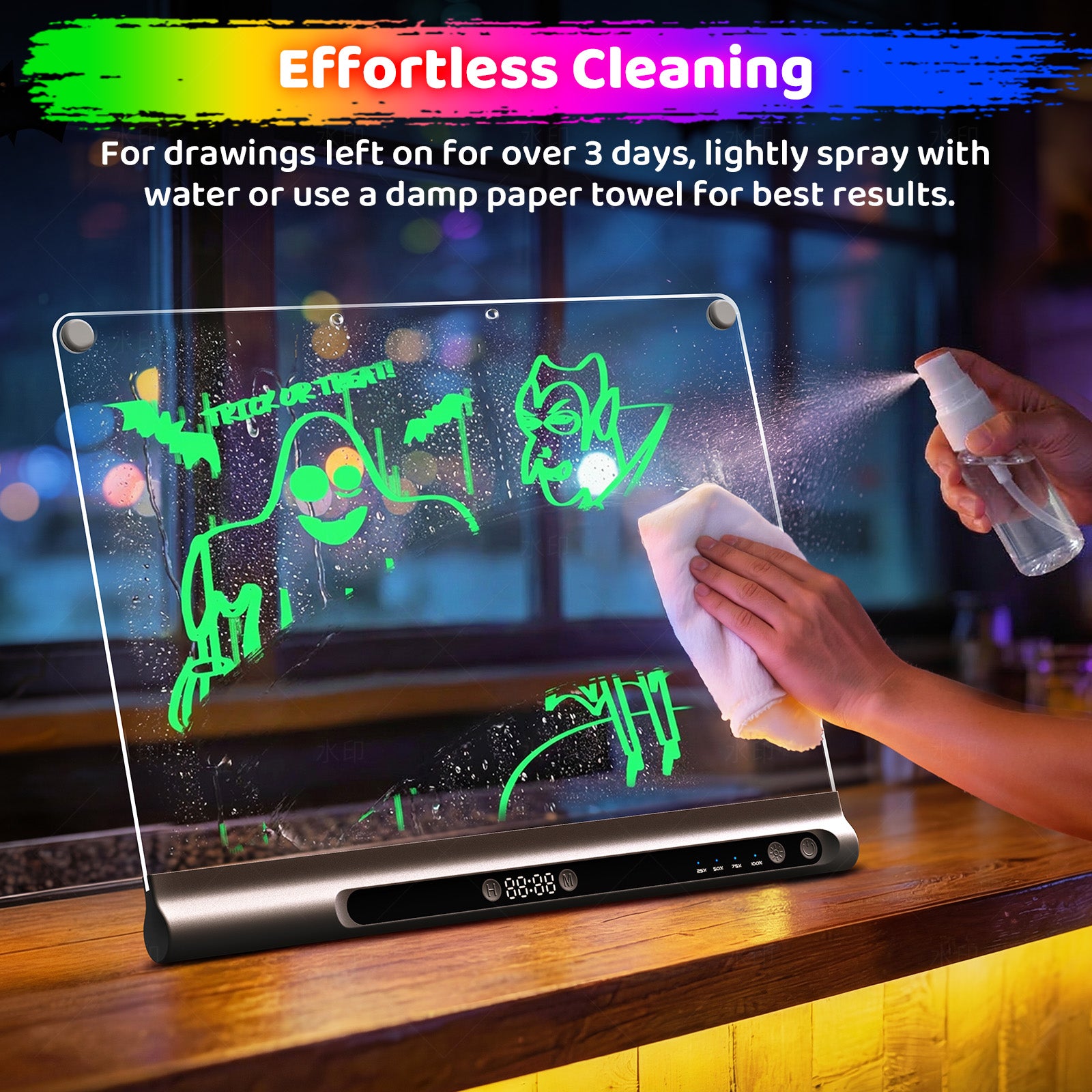 Geokay GlowPro 16-inch LED Drawing Board for creative drawing, family activities, gifts, and kids learning