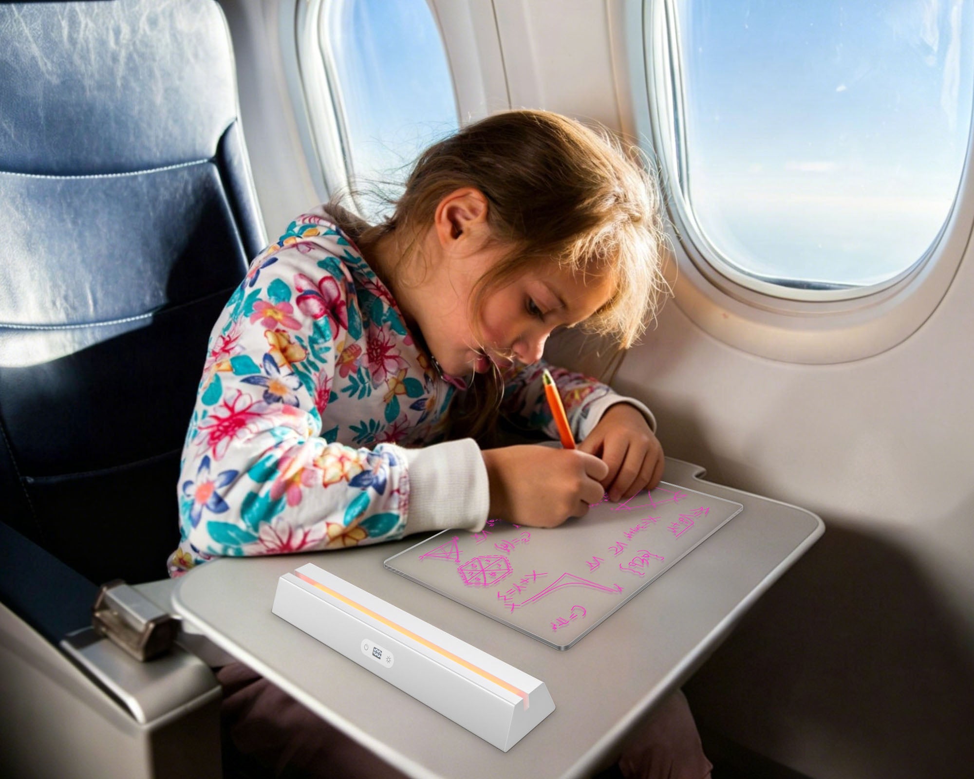 Geokay GlowStand 17-inch LED Drawing Board for kids travel activities on airplanes