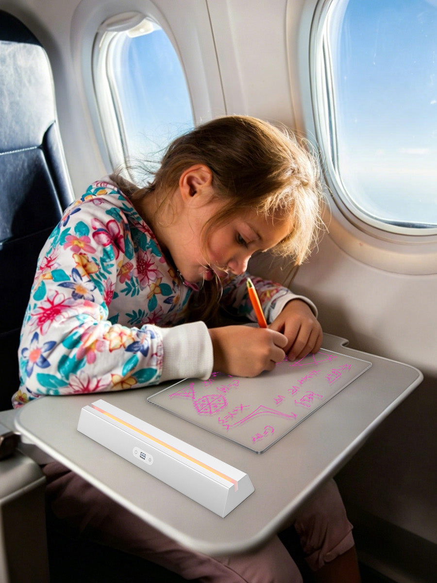 Geokay GlowStand 17-inch LED Drawing Board for kids travel activities on airplanes