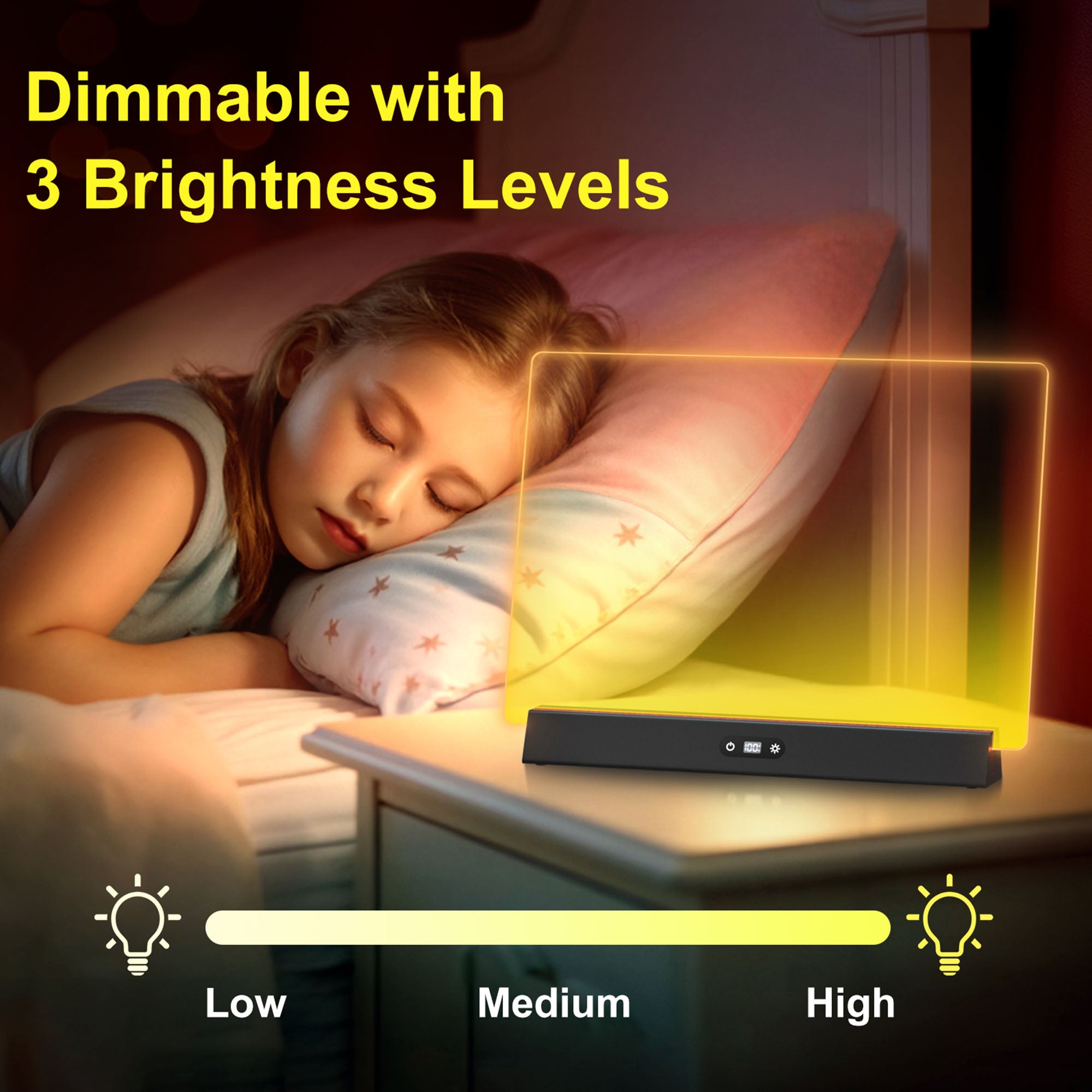 Geokay GlowStand 17-inch LED Drawing Board bedroom night light for girls age 7