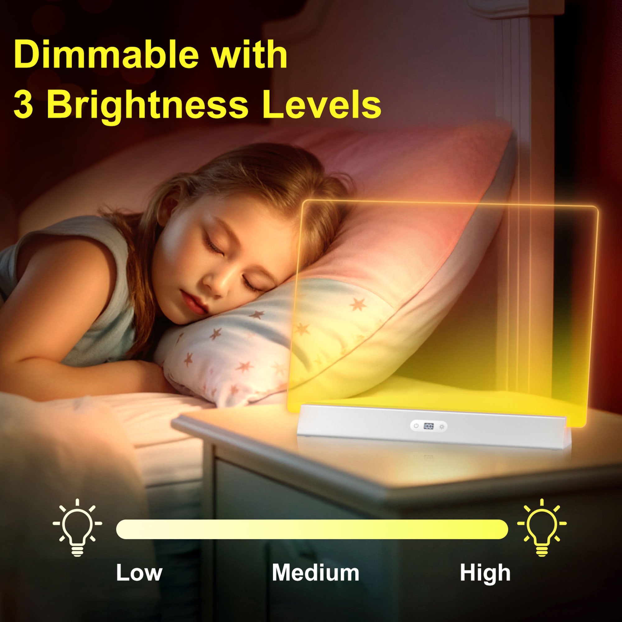 Geokay GlowStand_17-inch LED Drawing Board bedroom night light for girls age 7