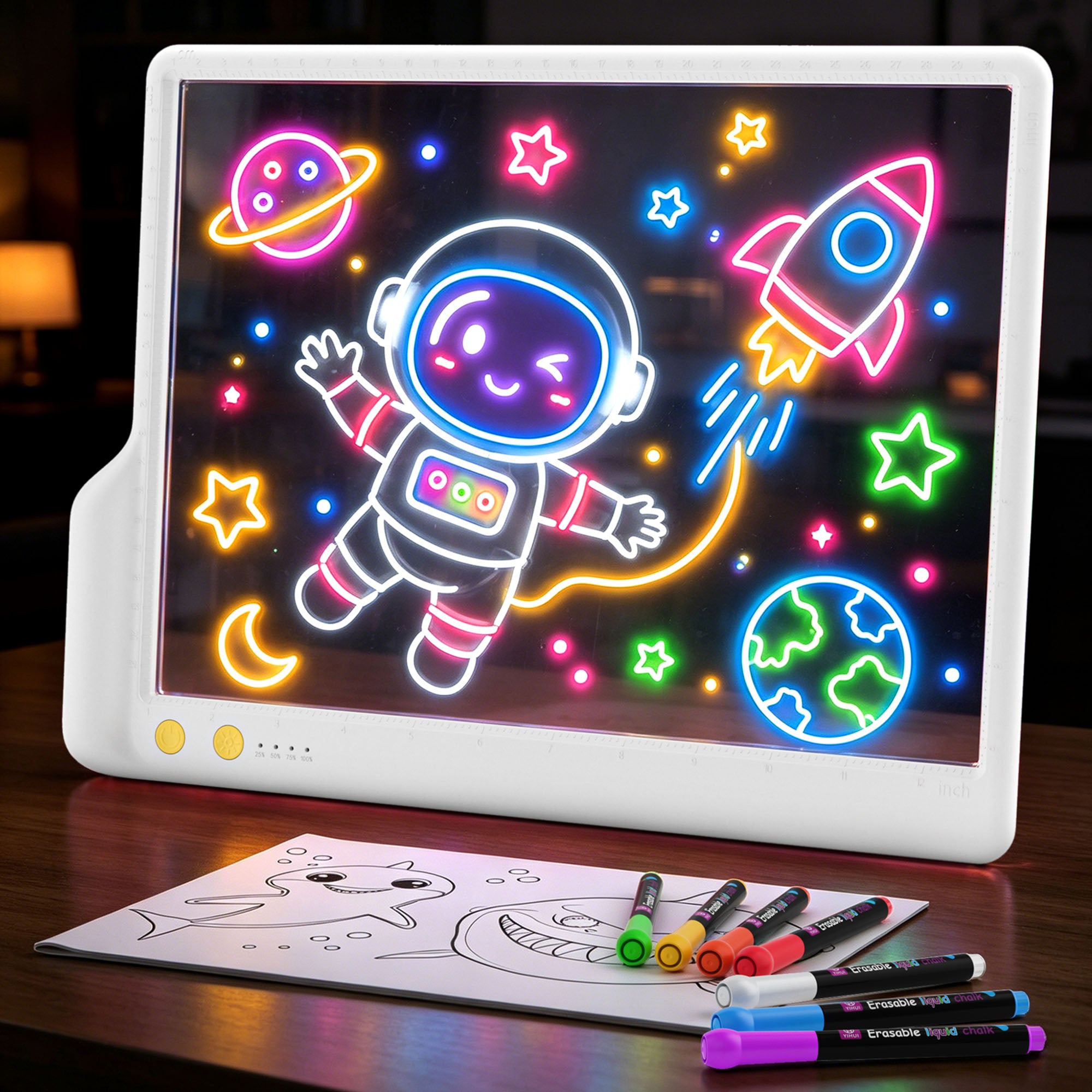 Geokay LumiLite A4 LED Drawing Board for creative drawing, family activities, gifts, and kids learning