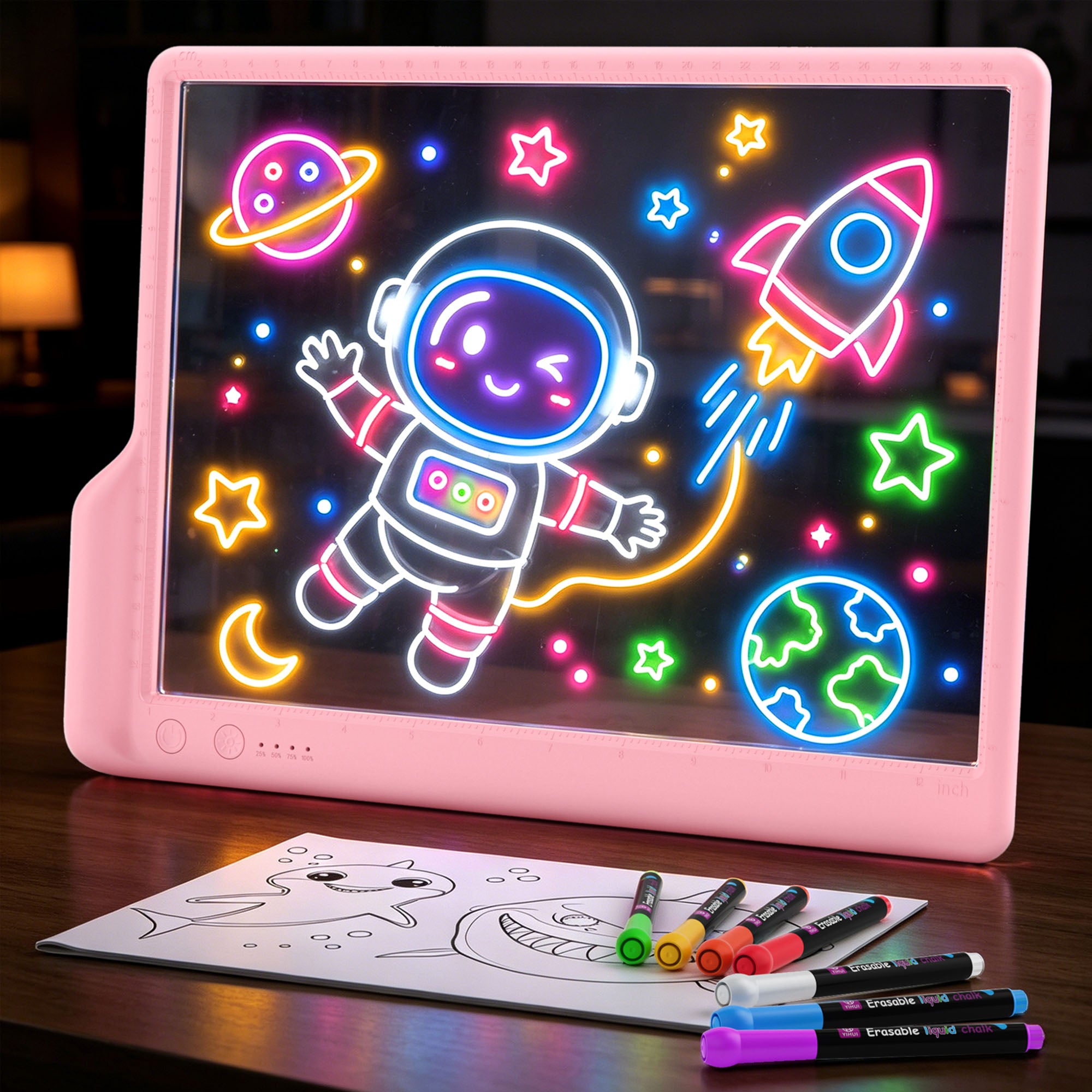 Geokay LumiLite A4 LED Drawing Board for creative drawing, family activities, gifts, and kids learning