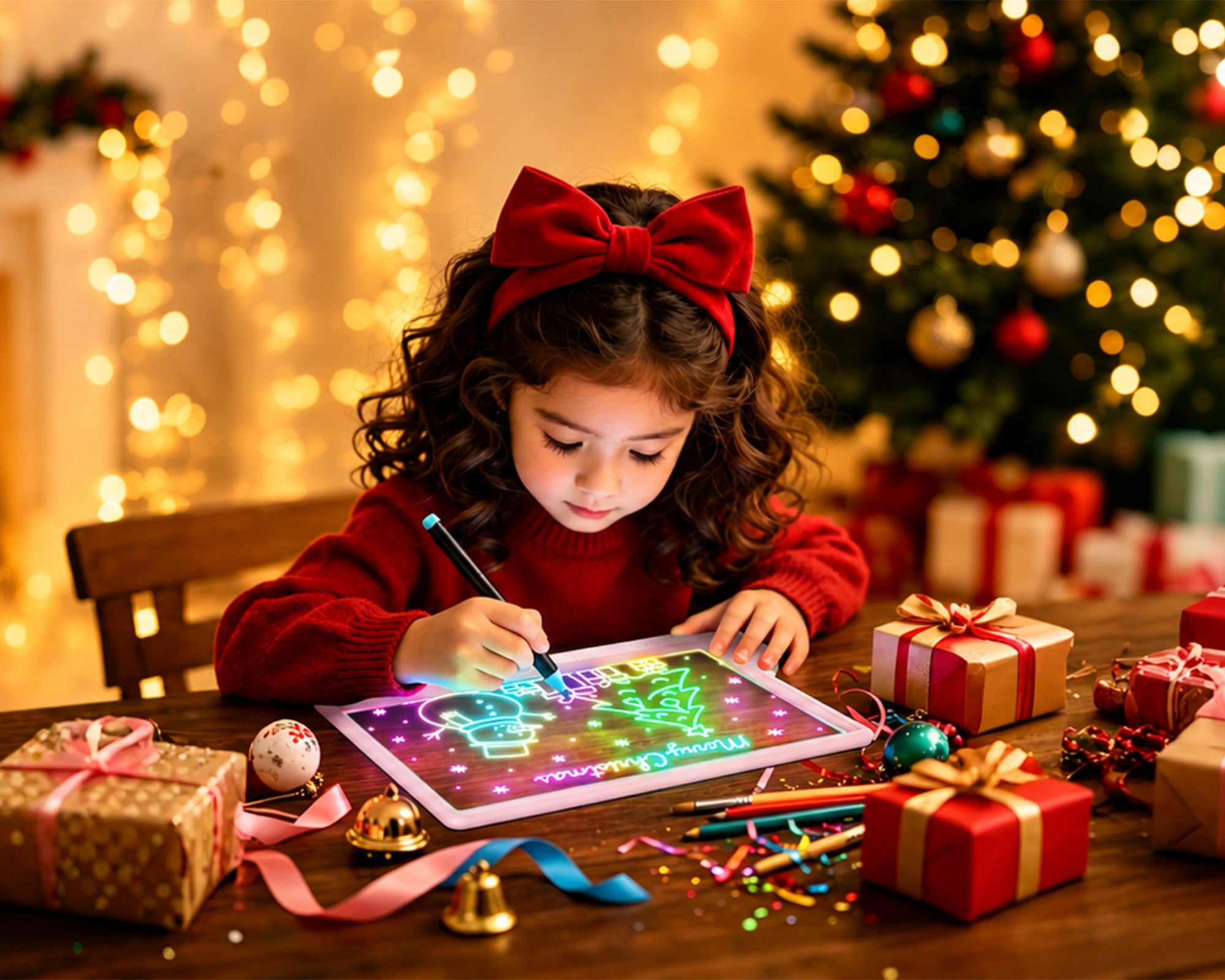 Geokay LumiLite A4 LED Drawing Board holiday gift for kids creative play