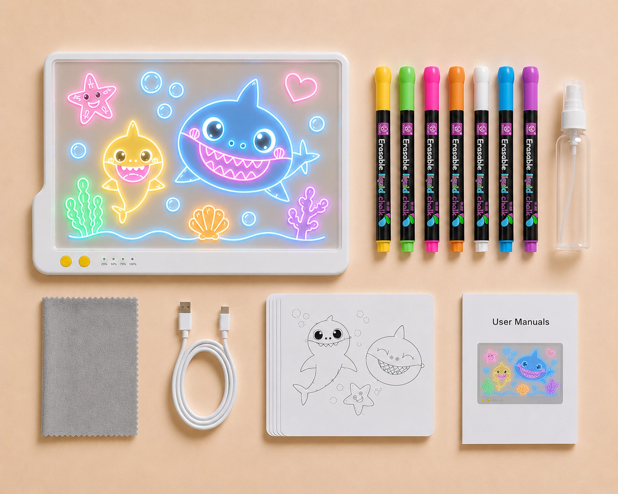 Geokay LumiLite_A4 LED Drawing Board whats in the box