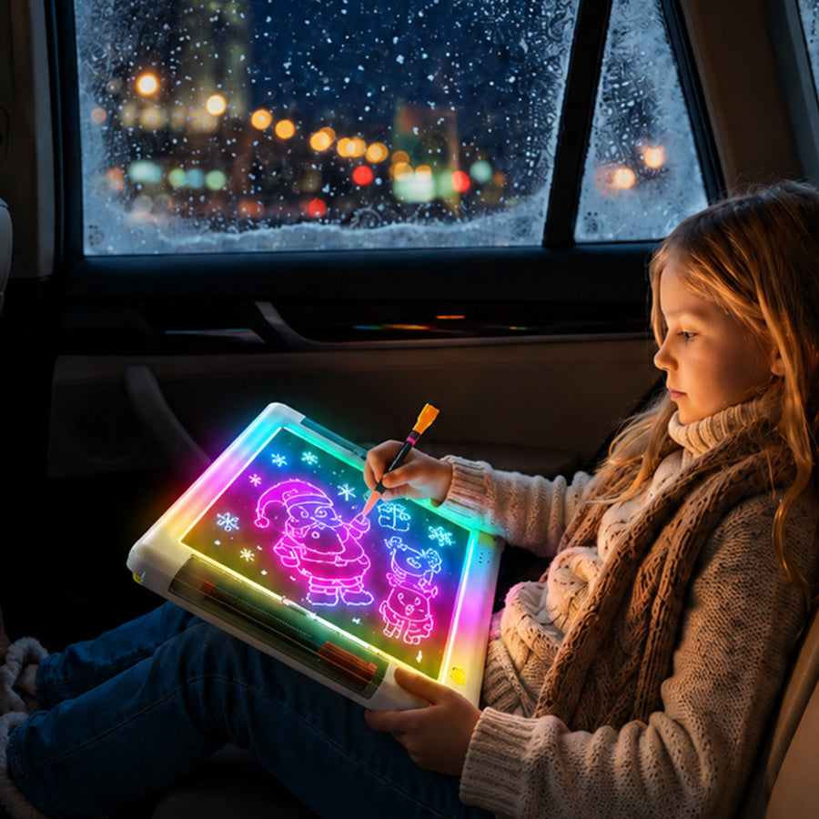 Geokay LumiPro 15-inch LED Drawing Board for kids drawing in the car