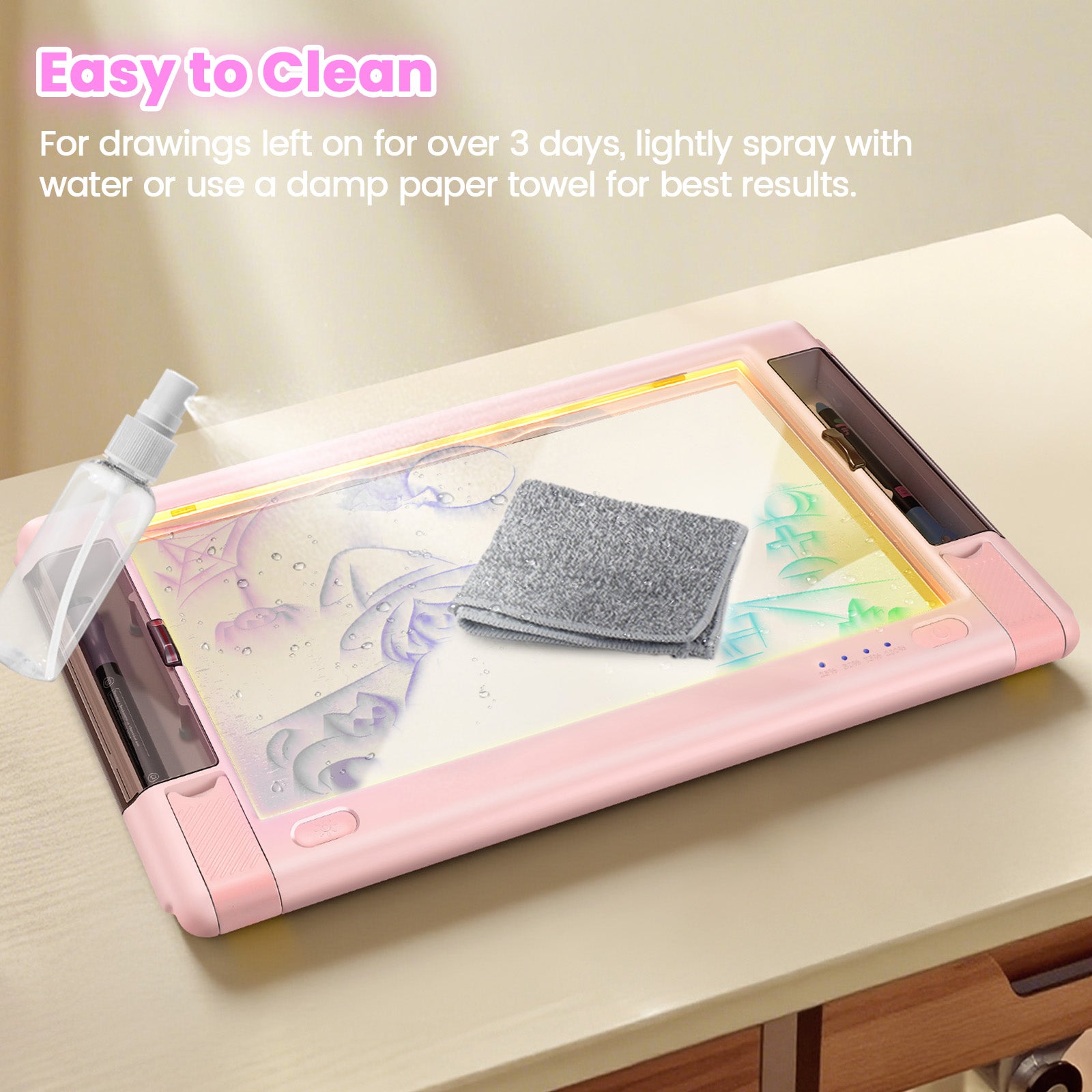 Geokay LumiPro 15-inch LED Drawing Board for creative drawing, family activities, gifts, and kids learning