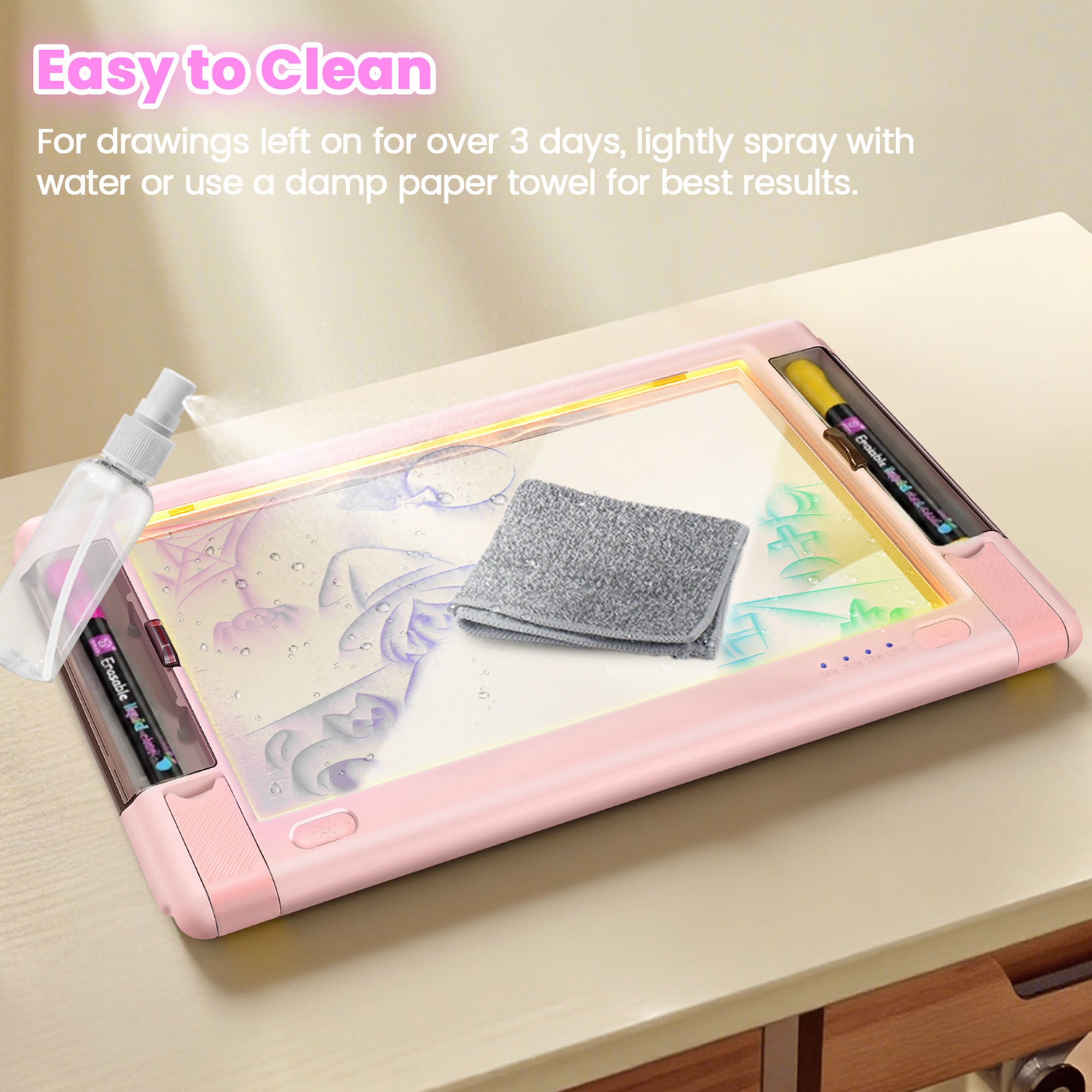 Geokay LumiPro 15-inch LED Drawing Board for creative drawing, family activities, gifts, and kids learning