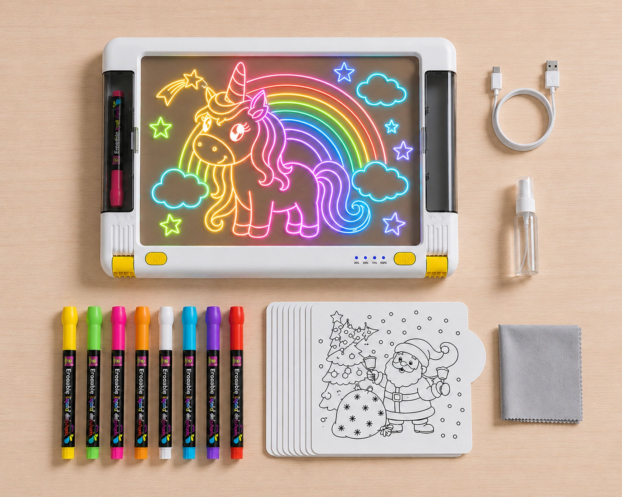 Geokay LumiPro_15-inch LED Drawing Board Whats in the box