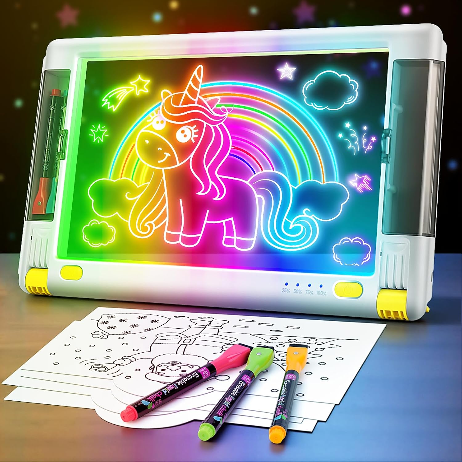 Geokay LumiPro 15-inch LED Drawing Board for creative drawing, family activities, gifts, and kids learning
