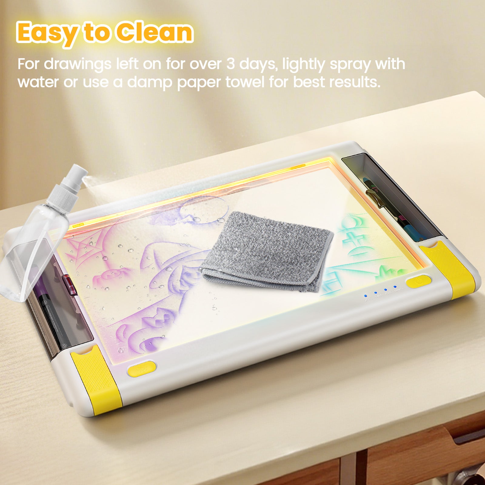 Geokay LumiPro 15-inch LED Drawing Board for creative drawing, family activities, gifts, and kids learning