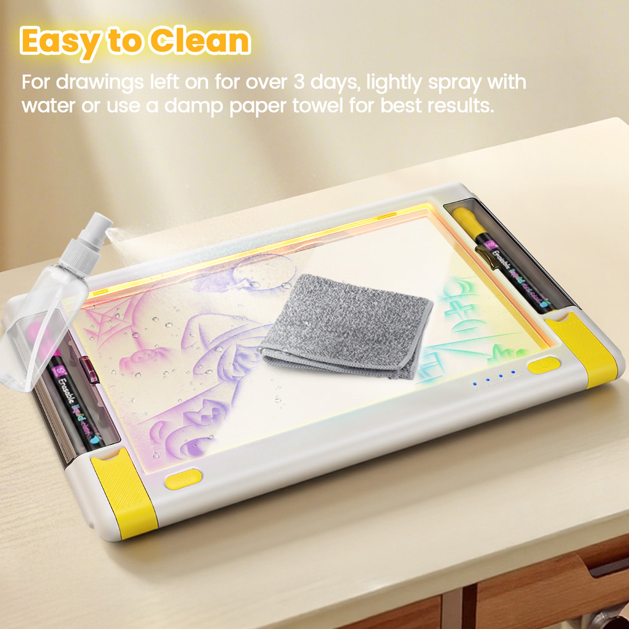 Geokay LumiPro 15-inch LED Drawing Board for creative drawing, family activities, gifts, and kids learning