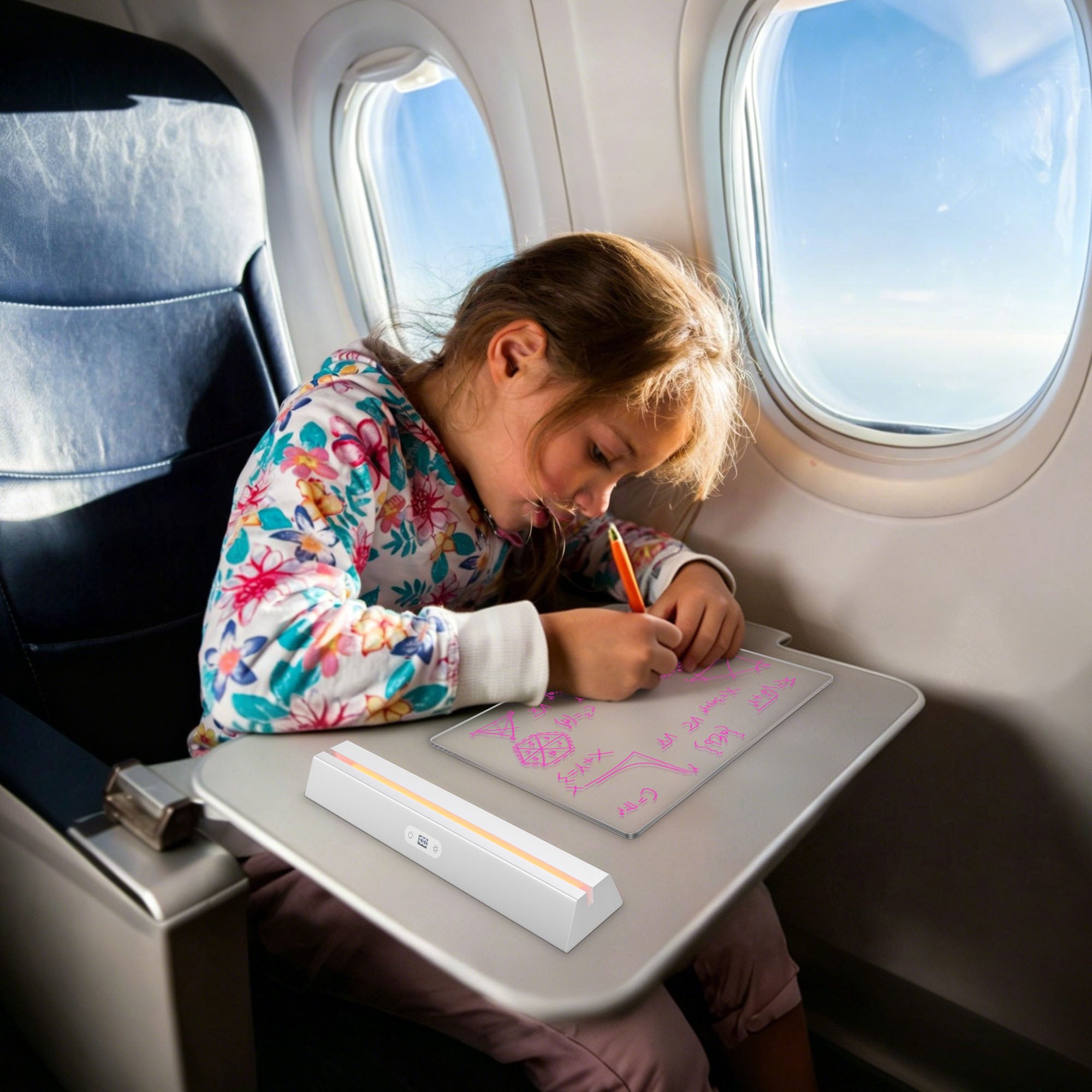 Geokay GlowStand 17-inch LED Drawing Board for kids travel activities on airplanes
