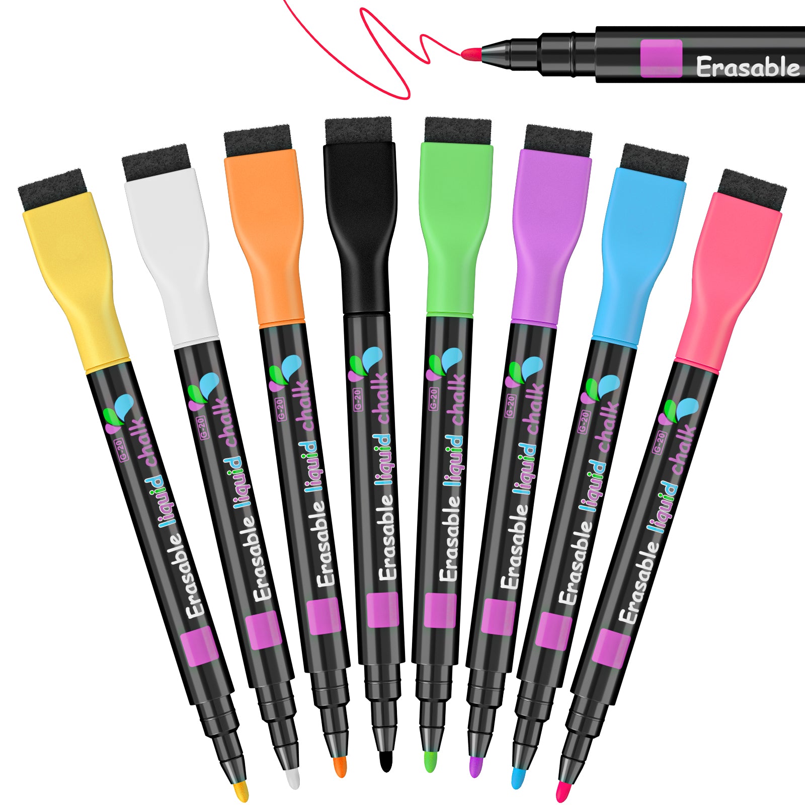 Geokay 8 Vibrant Liquid Chalk Markers