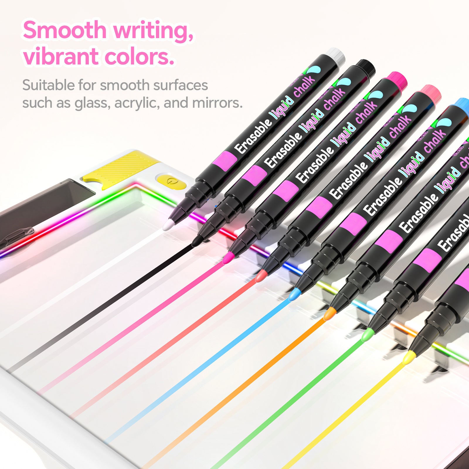 Geokay 8 Vibrant Liquid Chalk Markers