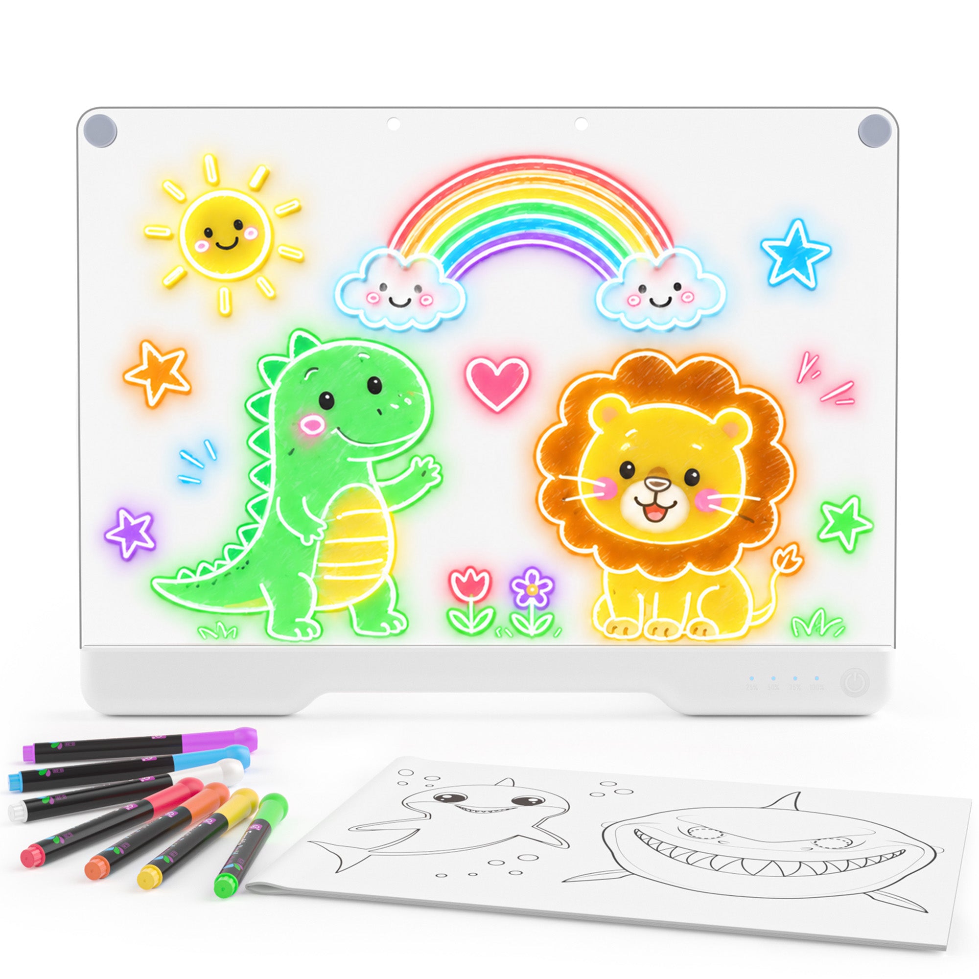 Geokay GlowLite 16-inch LED Drawing Board for creative drawing, family activities, gifts, and kids learning