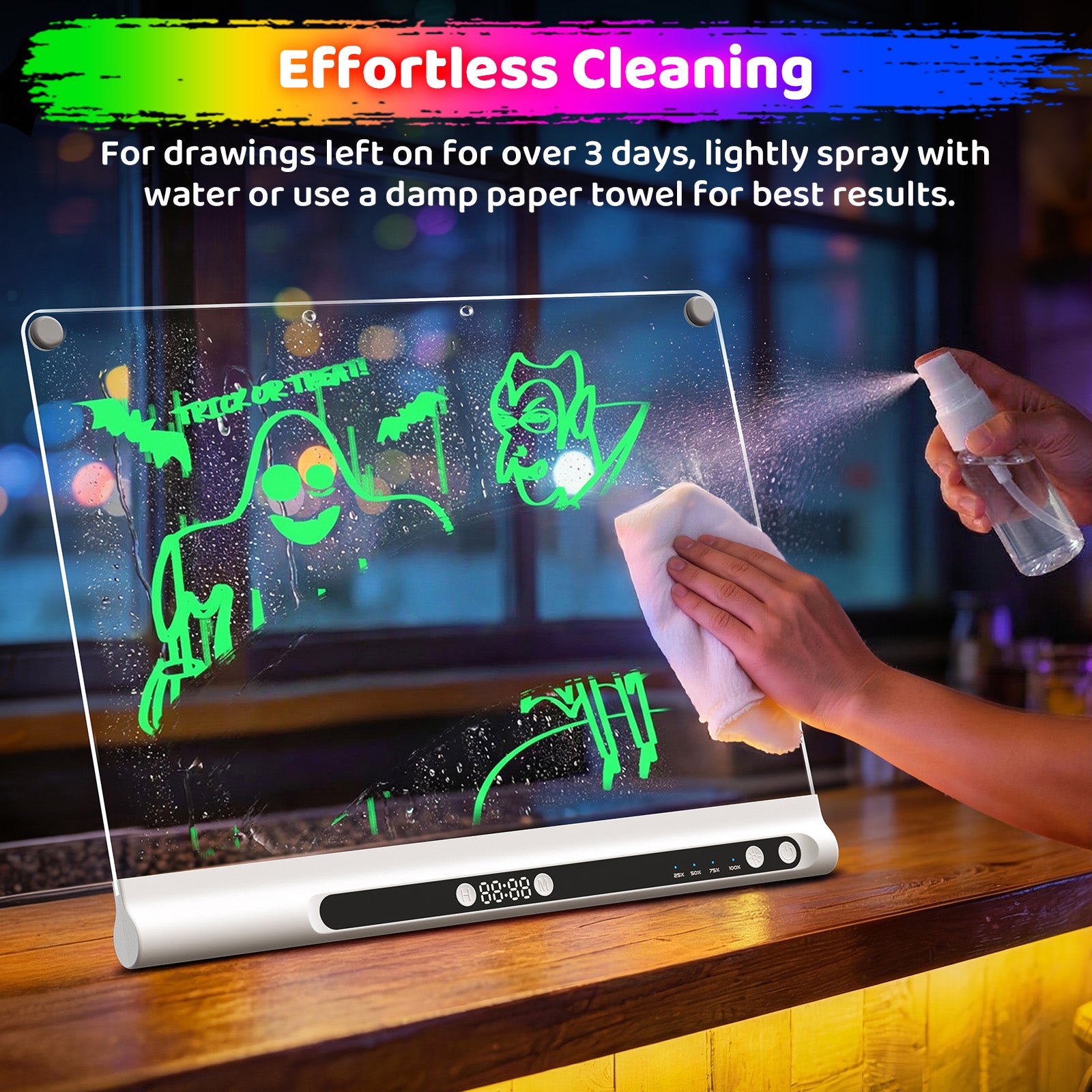 Geokay GlowPro 16-inch LED Drawing Board for creative drawing, family activities, gifts, and kids learning