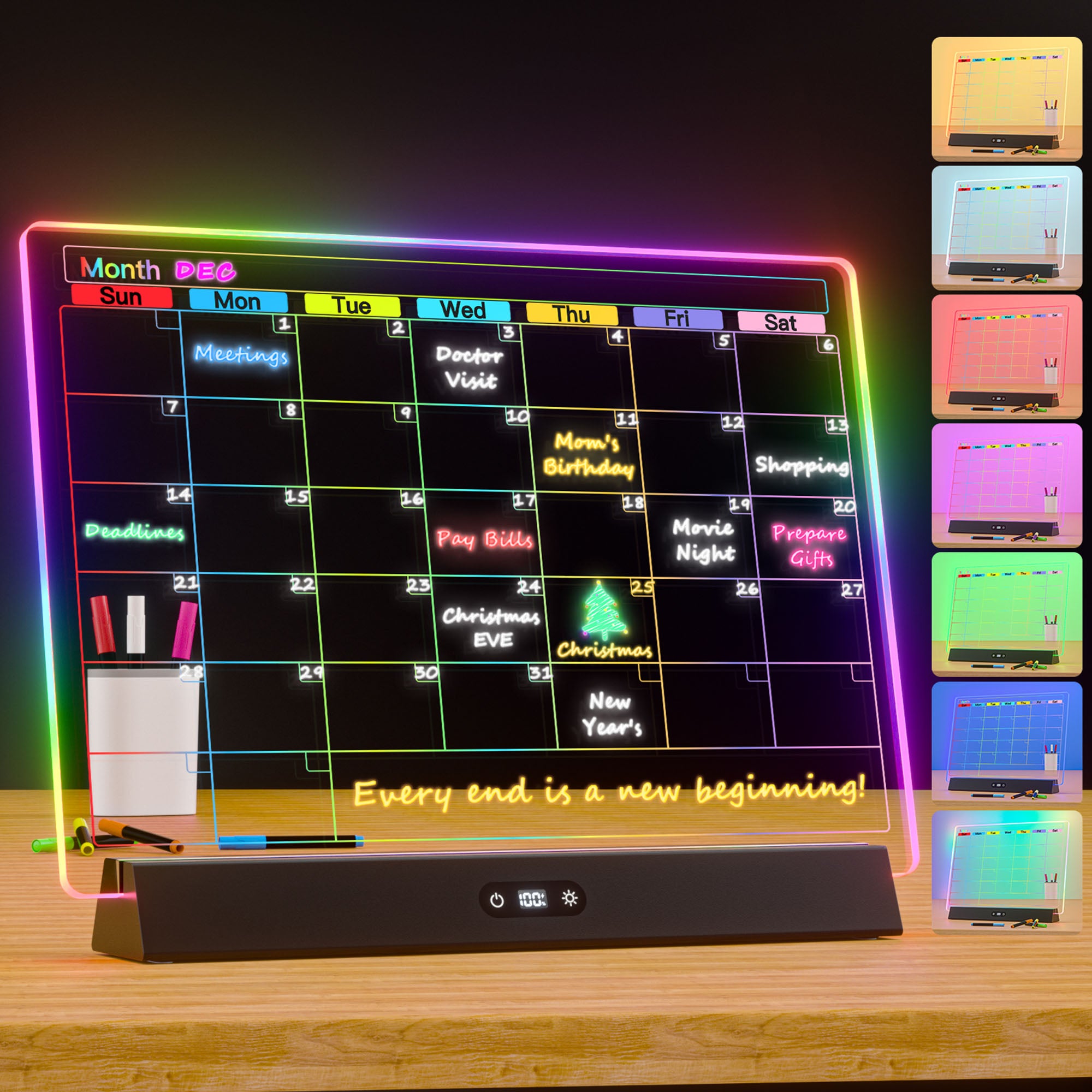 Geokay GlowStand_17-inch LED Drawing Board for kids drawing, writing and screen-free creative play