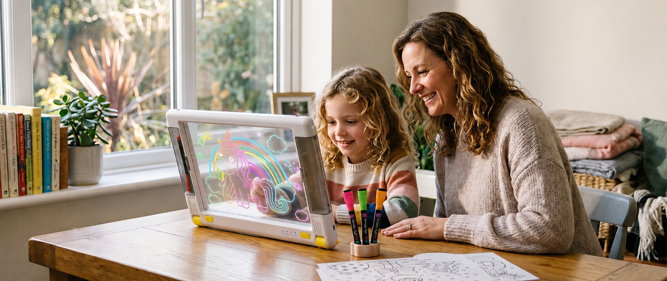 Geokay LumiPro 15-inch LED Drawing Board for parent-child creative activities