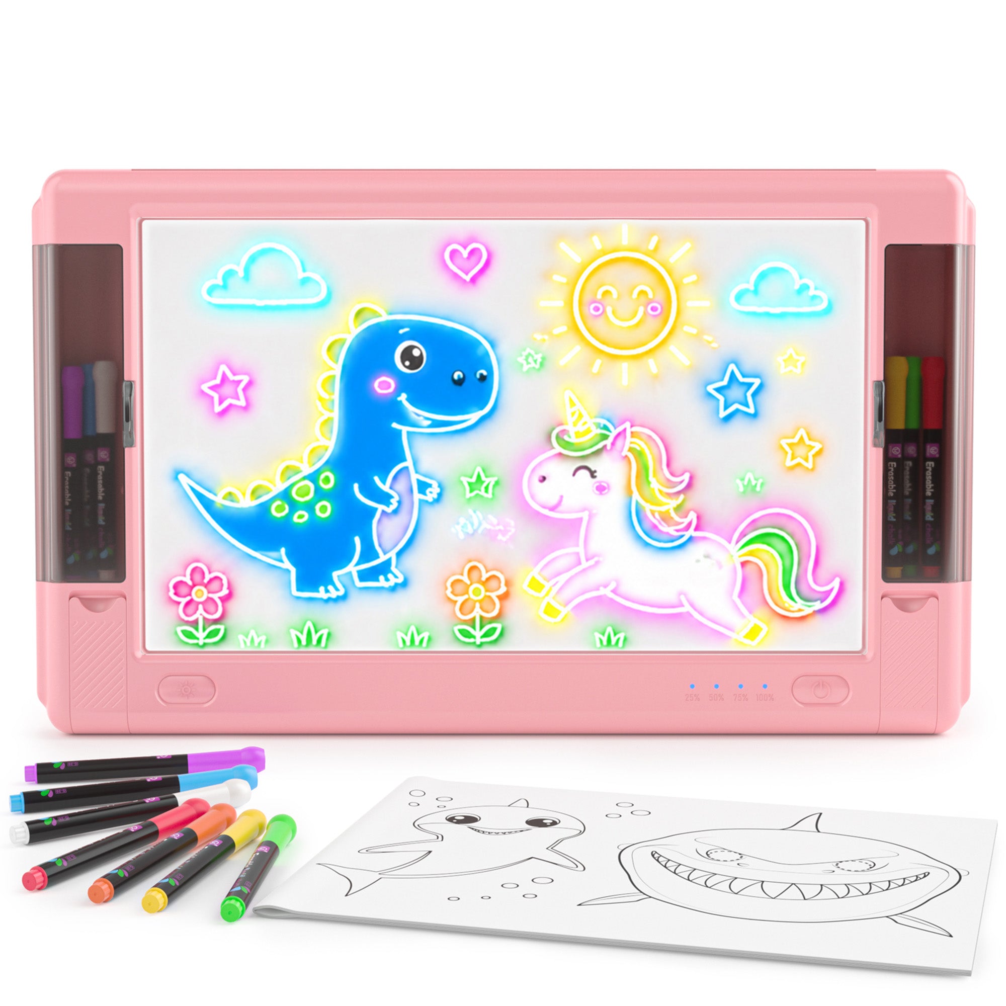Geokay LumiPro 15-inch LED Drawing Board for creative drawing, family activities, gifts, and kids learning