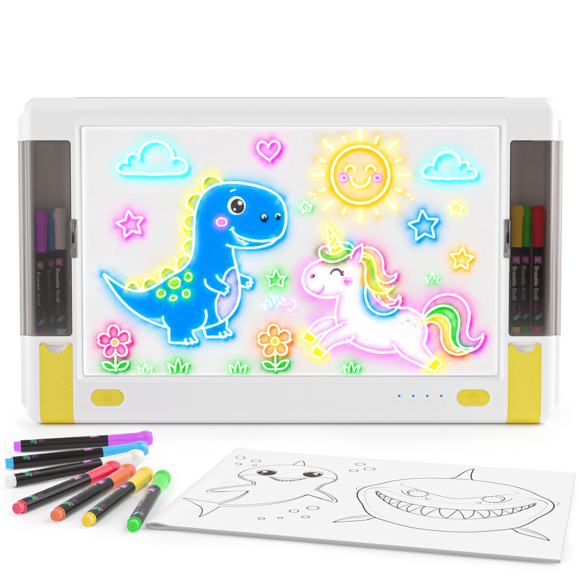 Geokay LumiPro 15-inch LED Drawing Board for creative drawing, family activities, gifts, and kids learning
